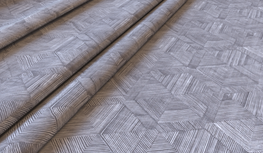 Maze Gunmetal Fabric